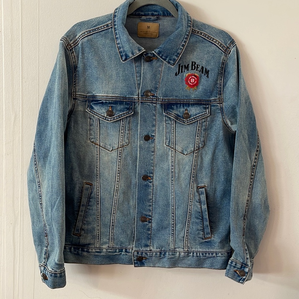 Jim Beam Denim Jacket Size Medium
